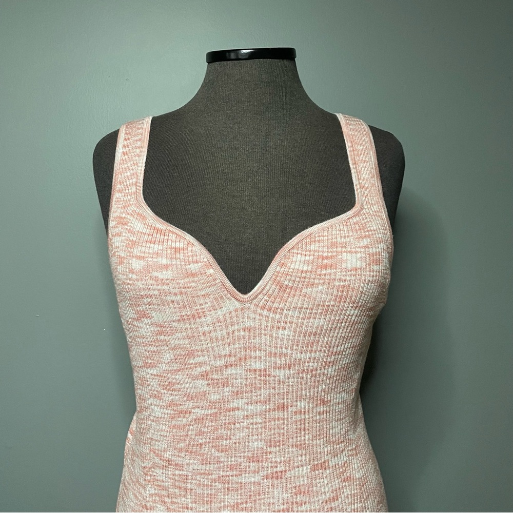 BNWT Abercrombie Pink Knit Mini Dress Large Tall - Picture 3 of 4